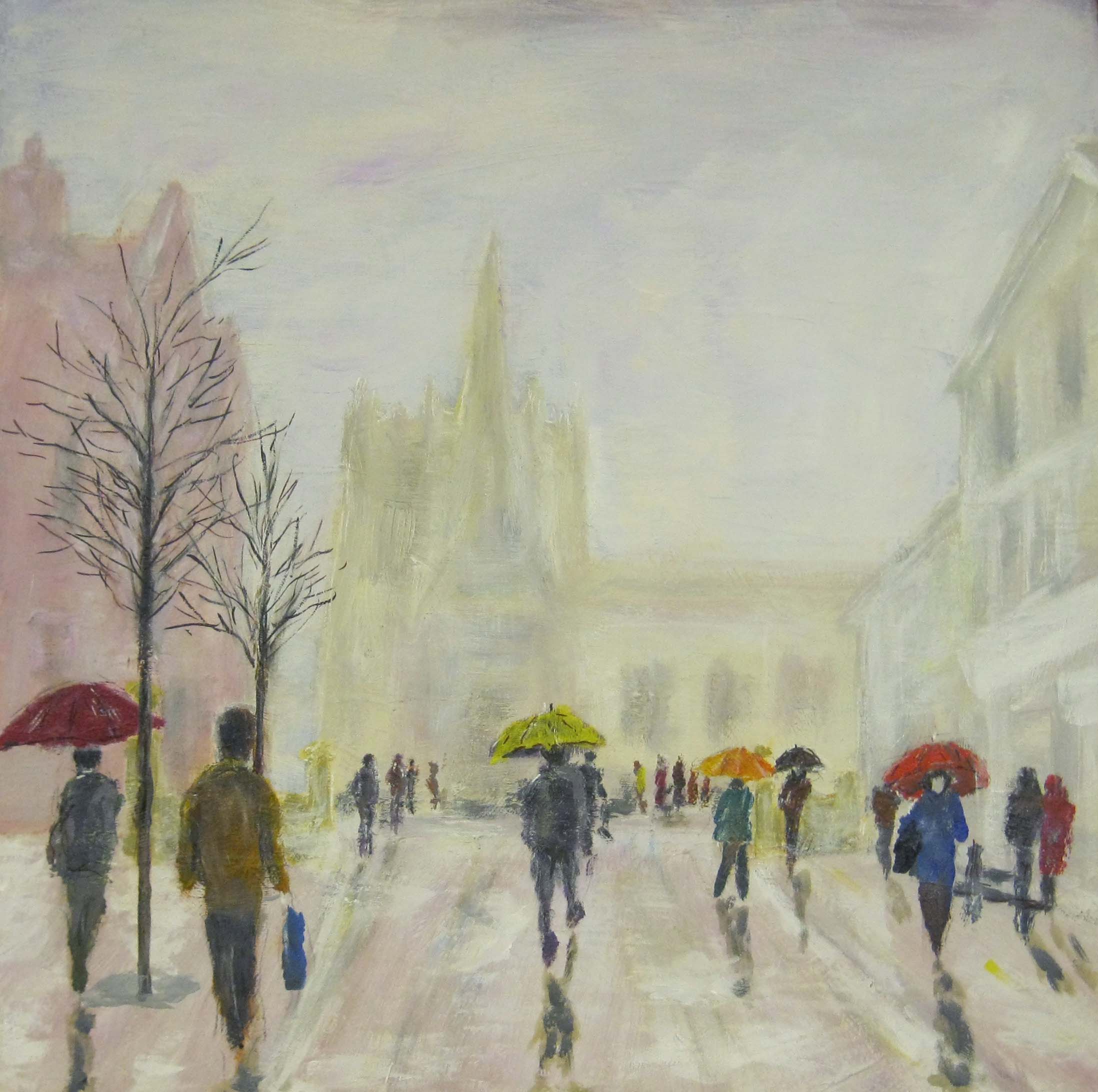 ormskirk, liverpool, painting by the sefton art group artist frank clarke