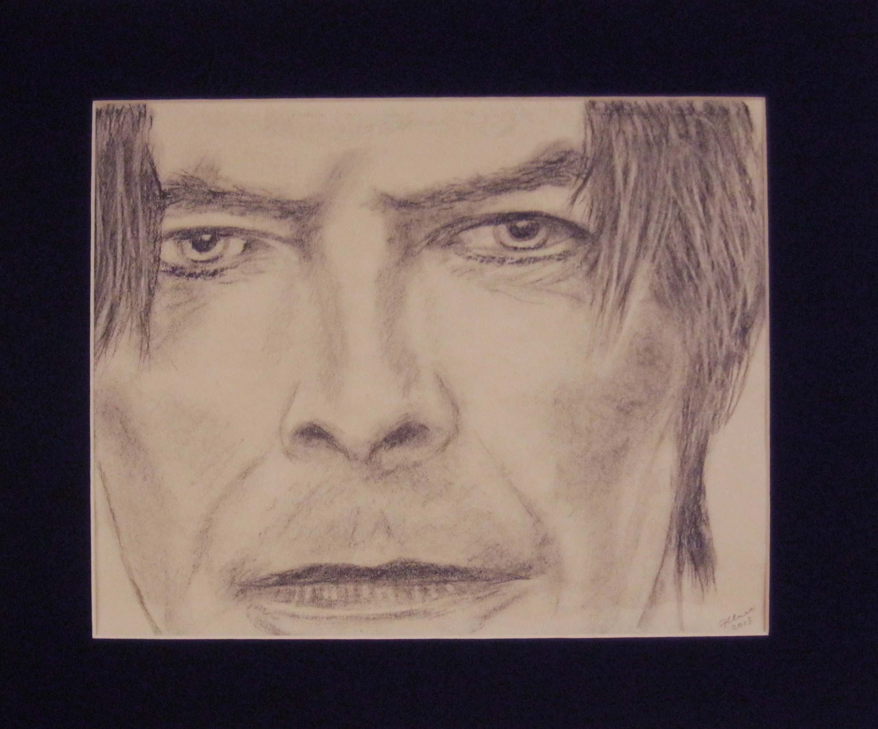 drawing, portrait of david bowie