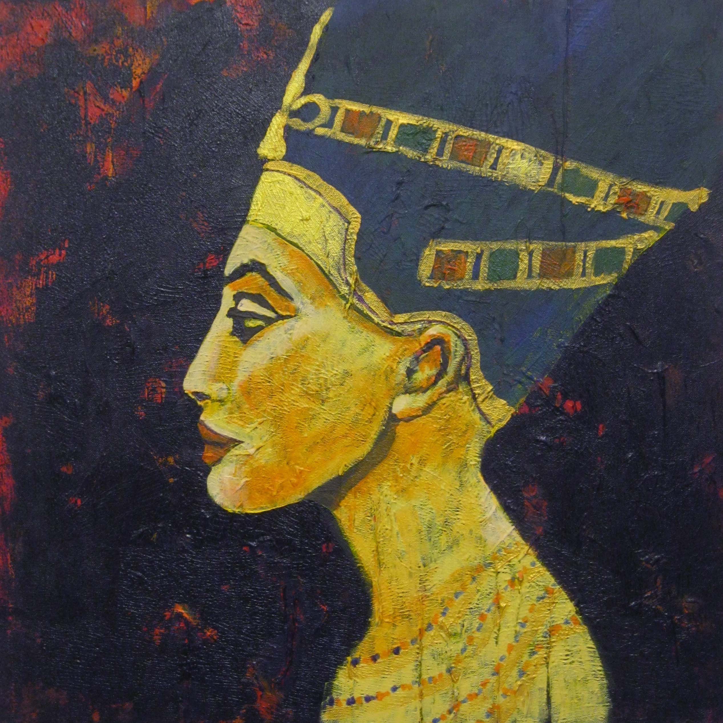 painting of queen netifiti hazel, seftonartgroup